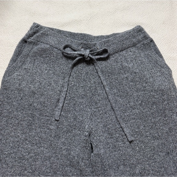 DKNY Grey Ribbed Knit Cashmere Blend Lounge Cozy Pants S - Picture 5 of 9